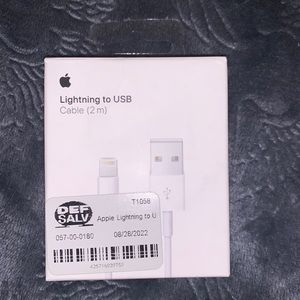 Apple 2m Lightning to USB Charge Sync Cable - White (NIB)